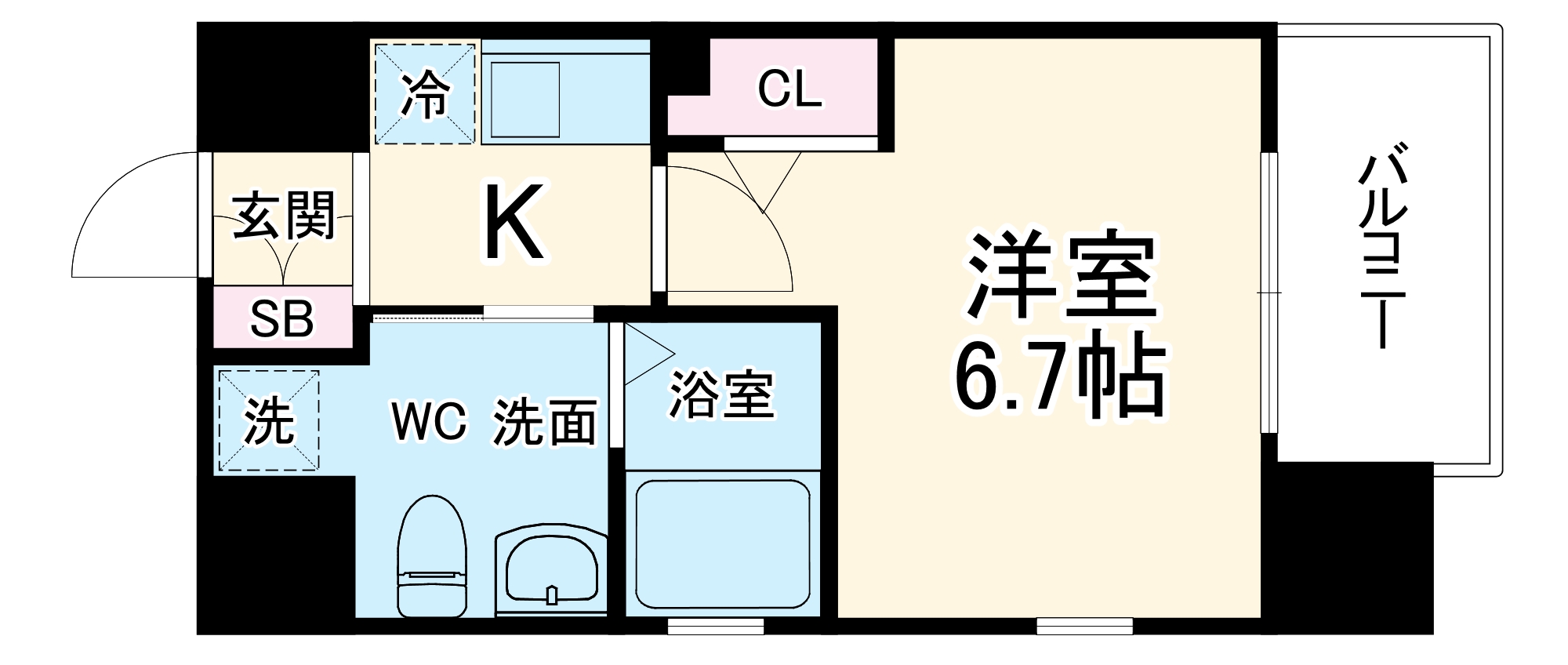レジディア谷町の間取り