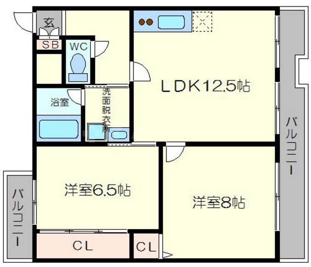 ネオハイツ第３新大阪の間取り
