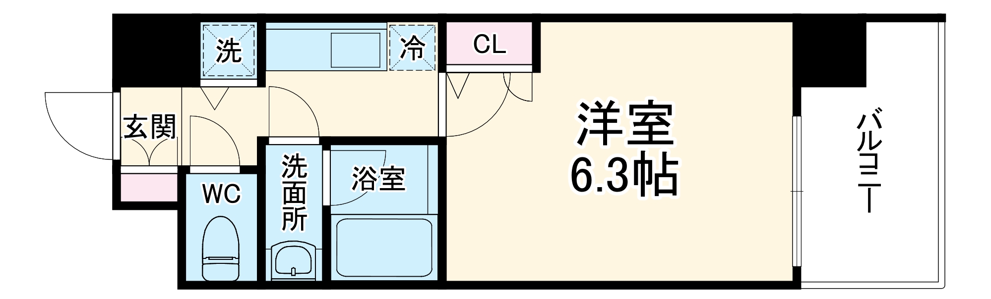 アスヴェル南森町の間取り