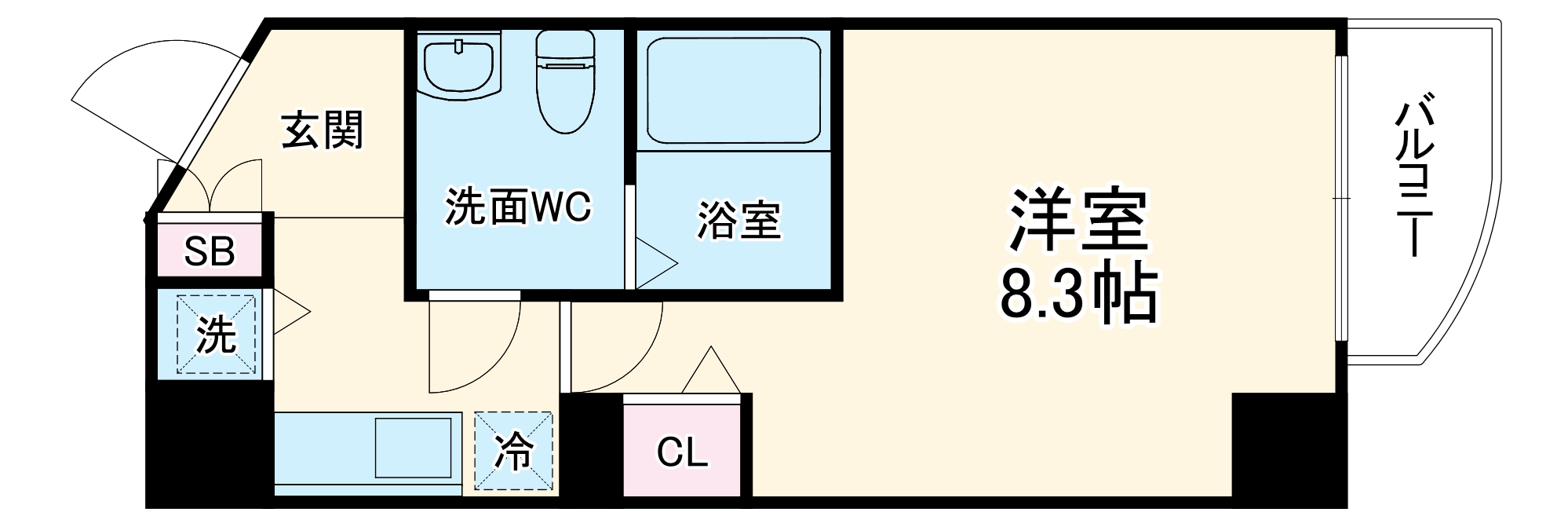 ビガーポリス224松ヶ枝町IIの間取り