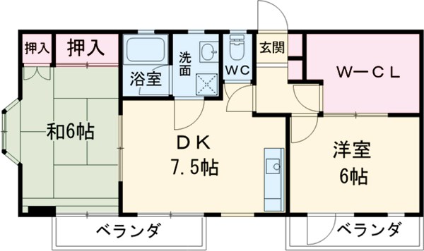 寿広ハイツの間取り