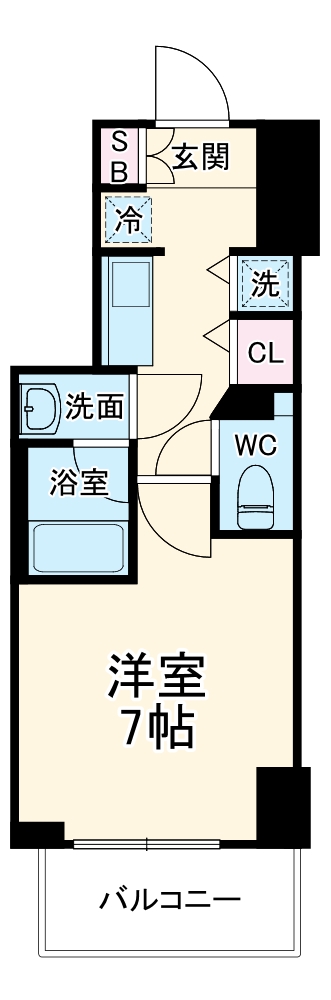 エスライズ東天満の間取り