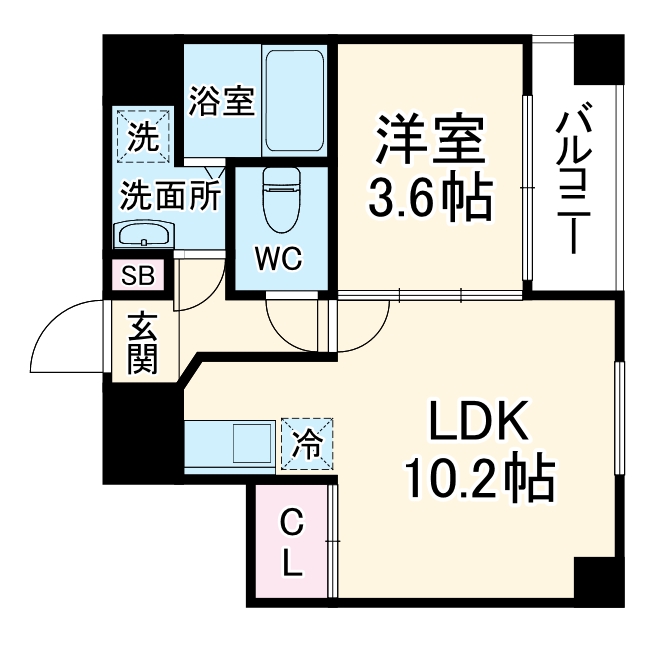 リップル南森町の間取り