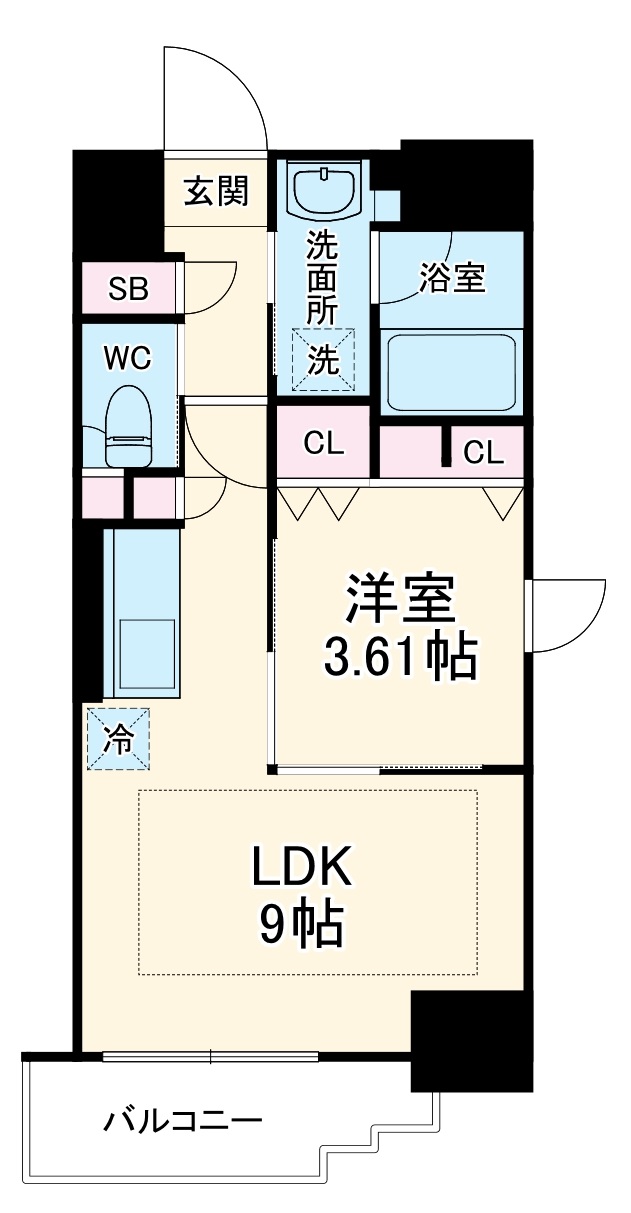松ヶ枝町プライマリーワンの間取り