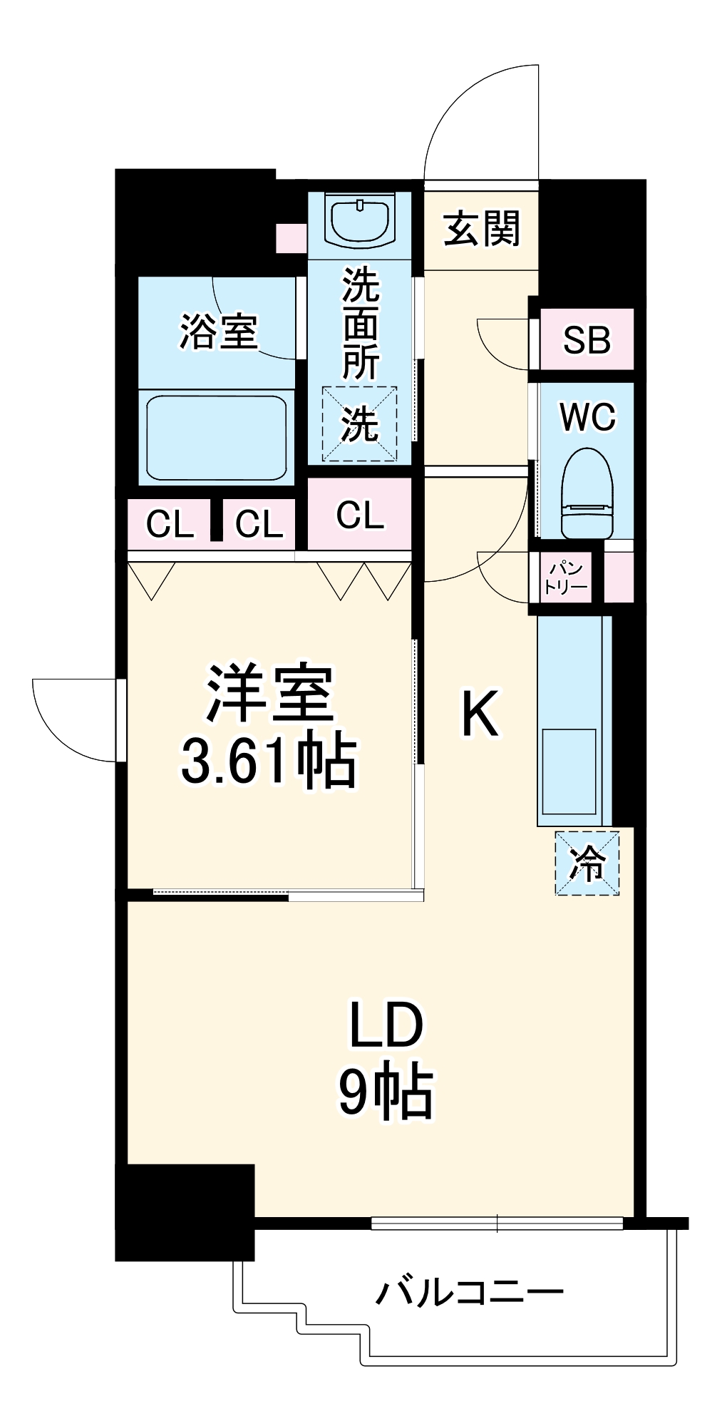 松ヶ枝町プライマリーワンの間取り