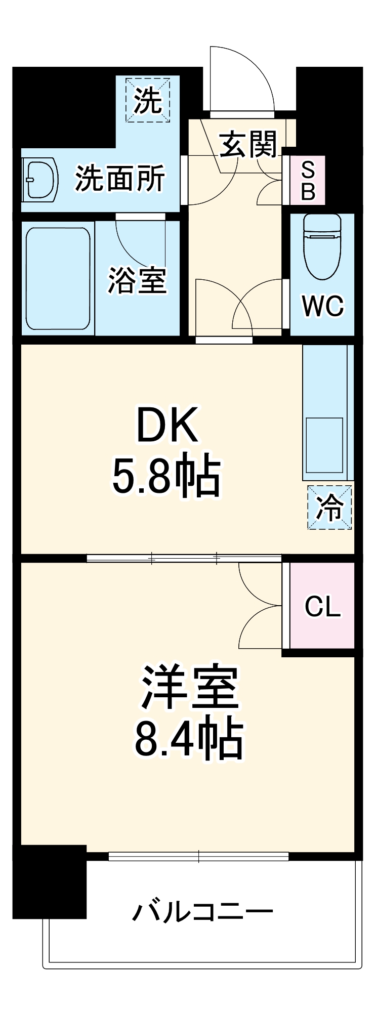 天満泉マンションの間取り