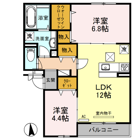 ウエストキューブの間取り
