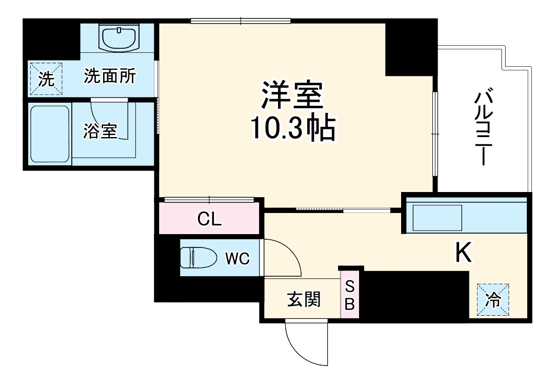 シャンテ与力町の間取り