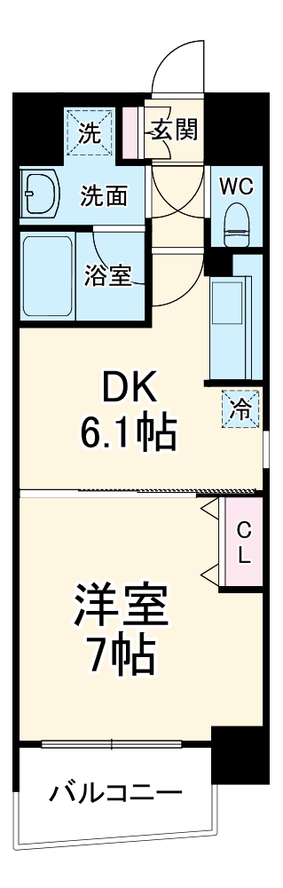南森町プライマリーワンの間取り
