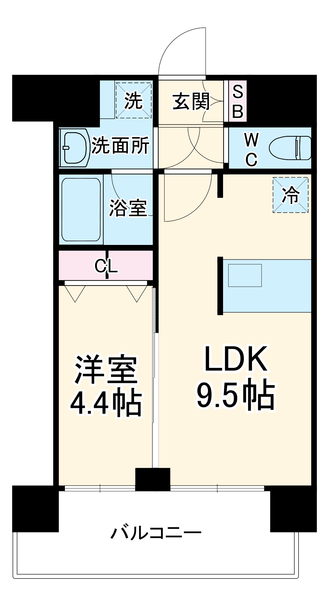 プレサンス大阪天満リバーシアの間取り