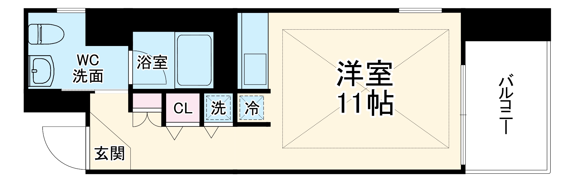クリスタルブライト天満橋リバーサイドの間取り