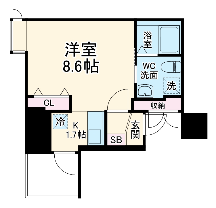 セレニテ梅田ESTの間取り