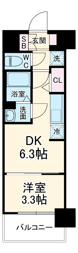 BPRレジデンス天満橋の間取り