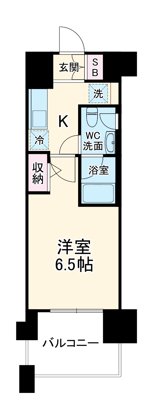 クレストフォルム大阪天満橋の間取り