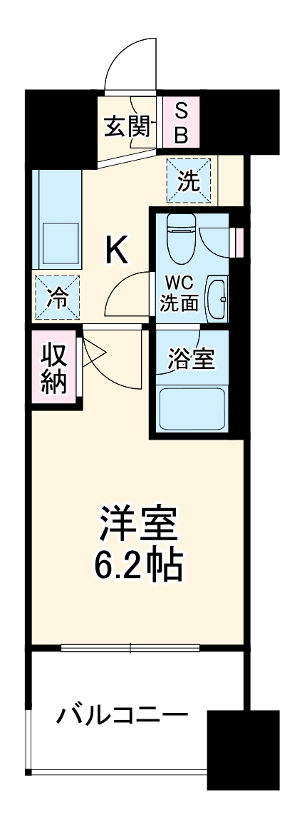 クレストフォルム大阪天満橋の間取り