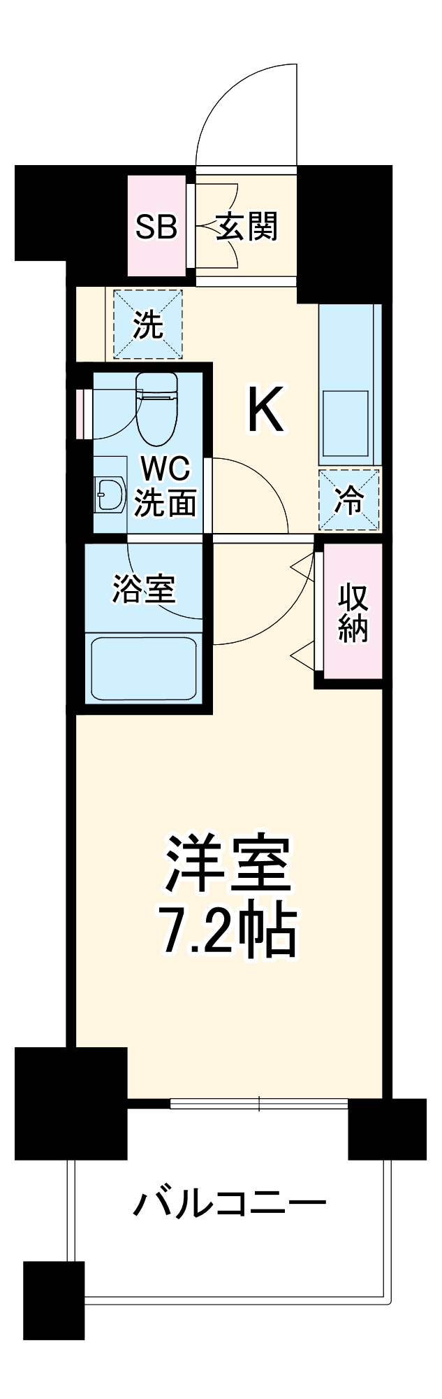 クレストフォルム大阪天満橋の間取り