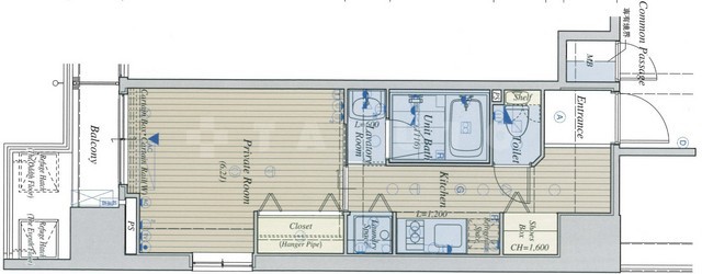 エイペックス梅田東IIの間取り