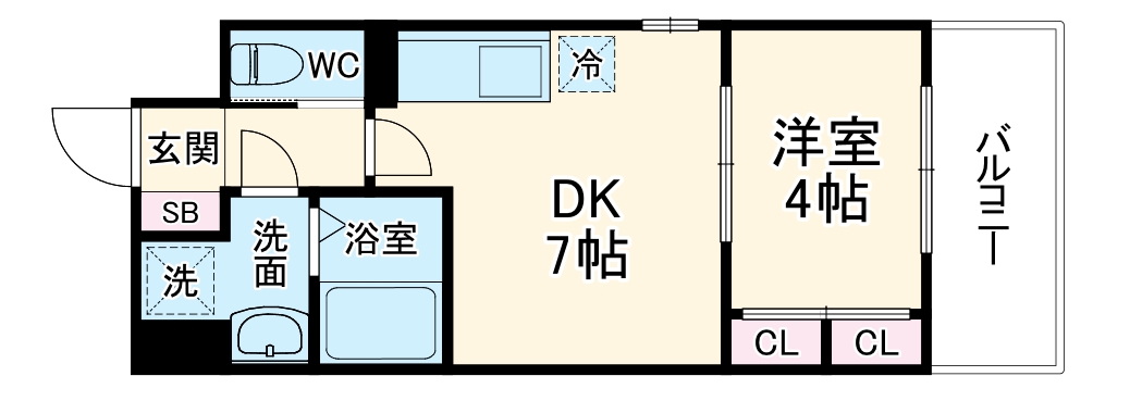 プライマル南森町の間取り