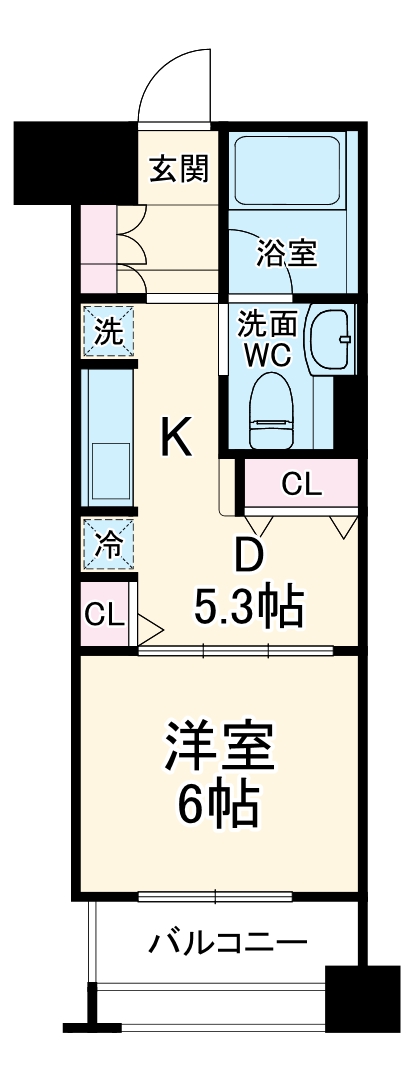 アミティエ扇町公園の間取り