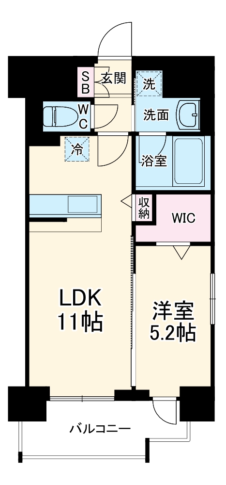 セレーナコンフォルト天神橋の間取り