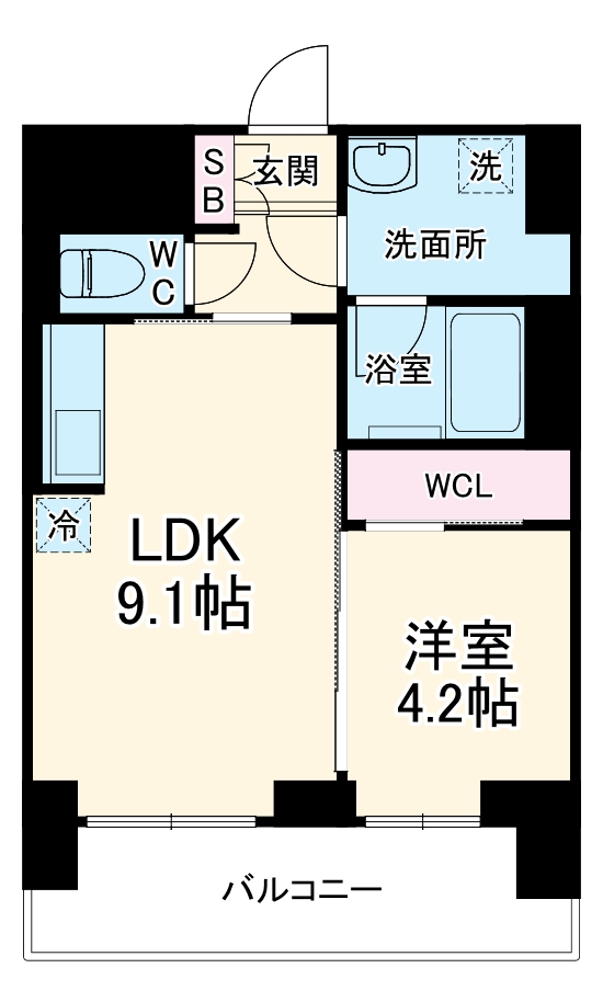 ノルデンタワー南森町プレミアムの間取り
