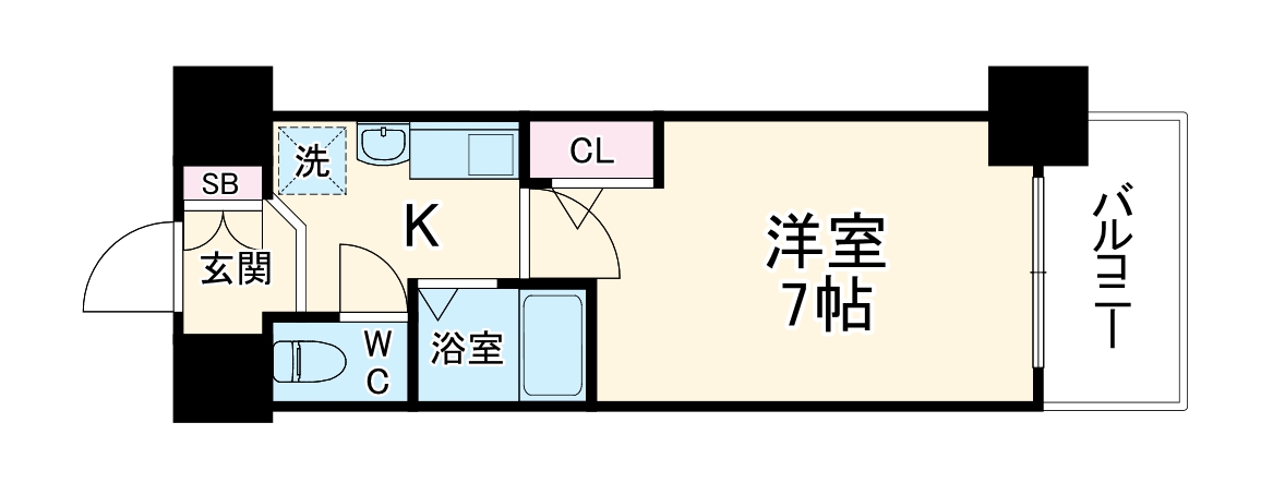 エスリード南森町駅前の間取り