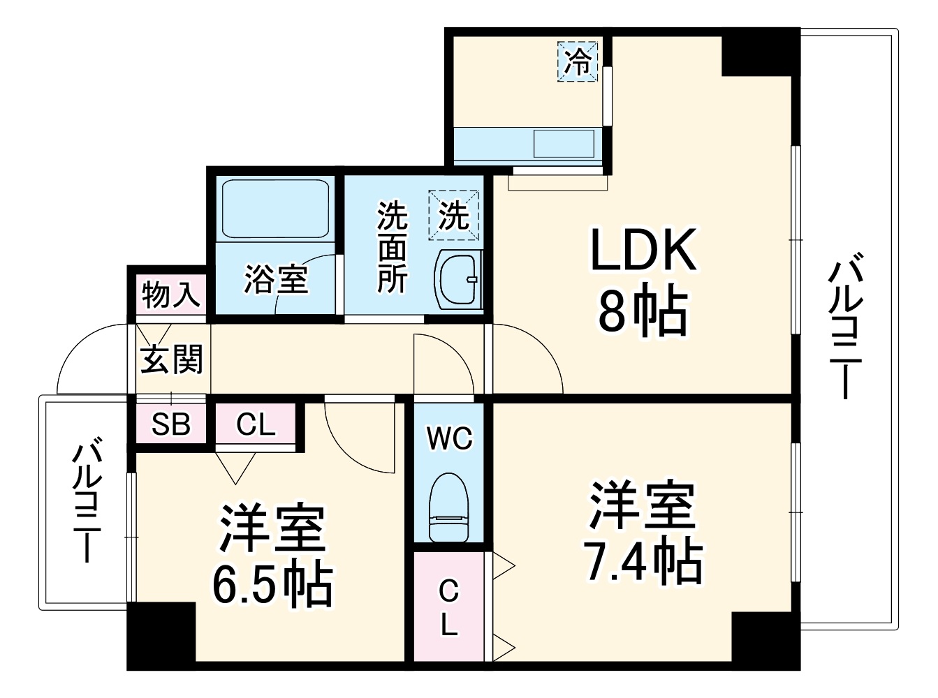 コンフォールエスティオの間取り