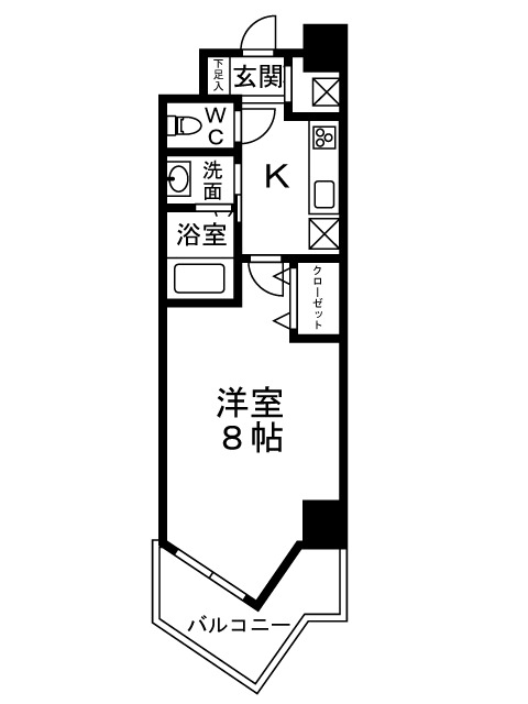 シャルマンフジ天神橋ノースの間取り