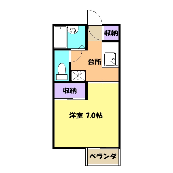 ブルーシャン Bの間取り