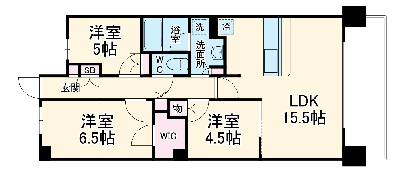 S-FORT大阪同心の間取り