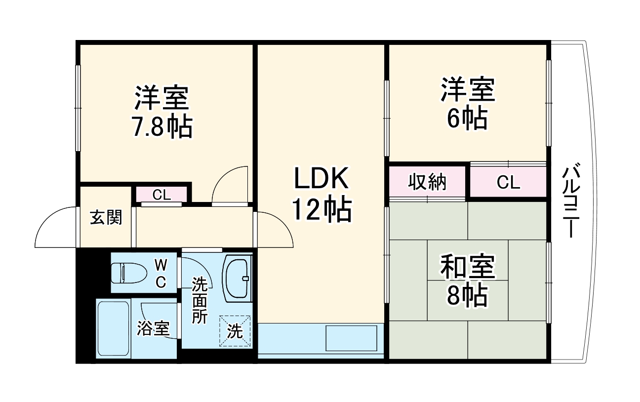アパルトマン北千里の間取り
