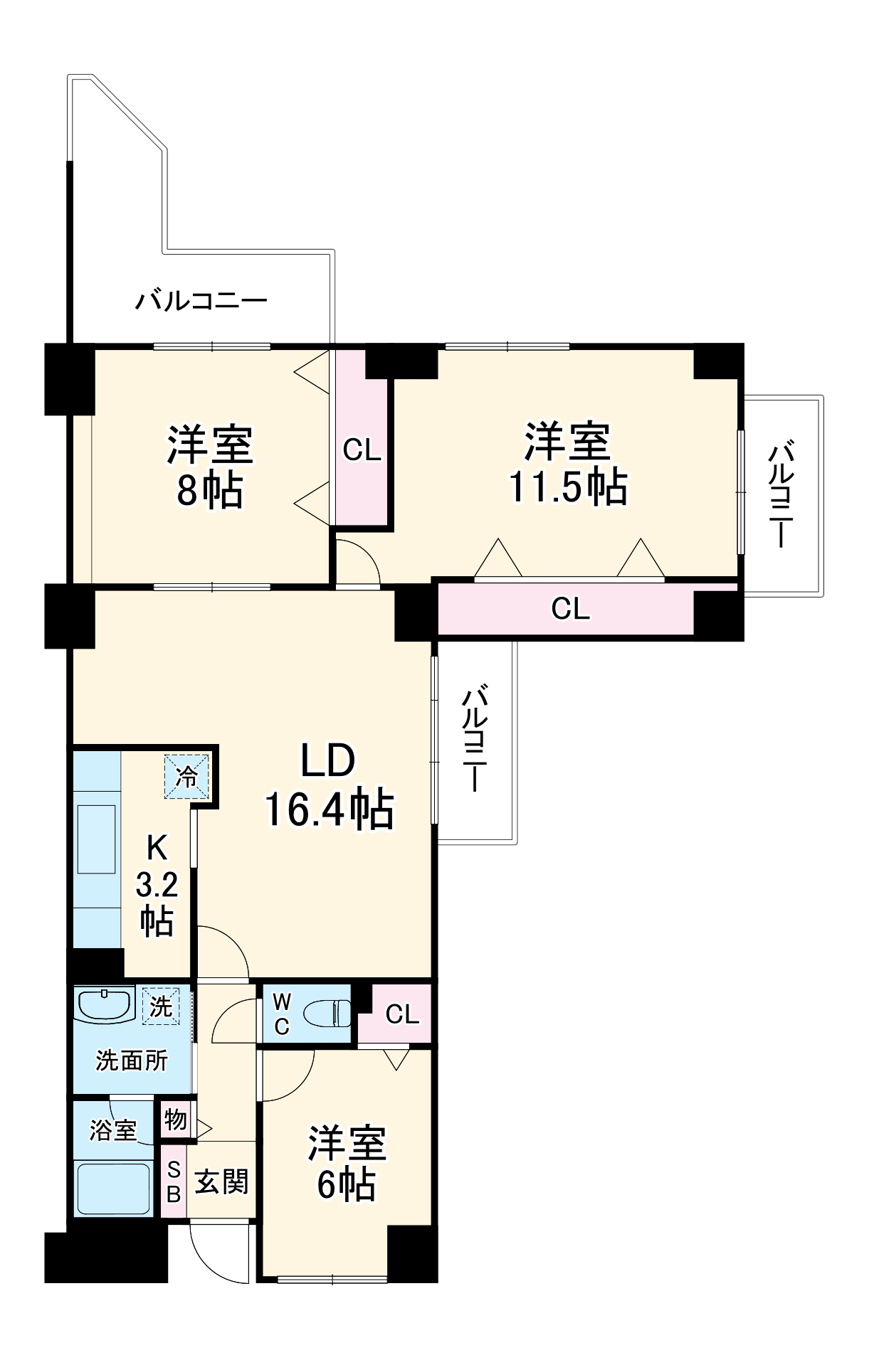 コート北千里A棟の間取り