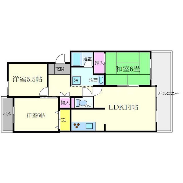 Tセレーノ北千里の間取り