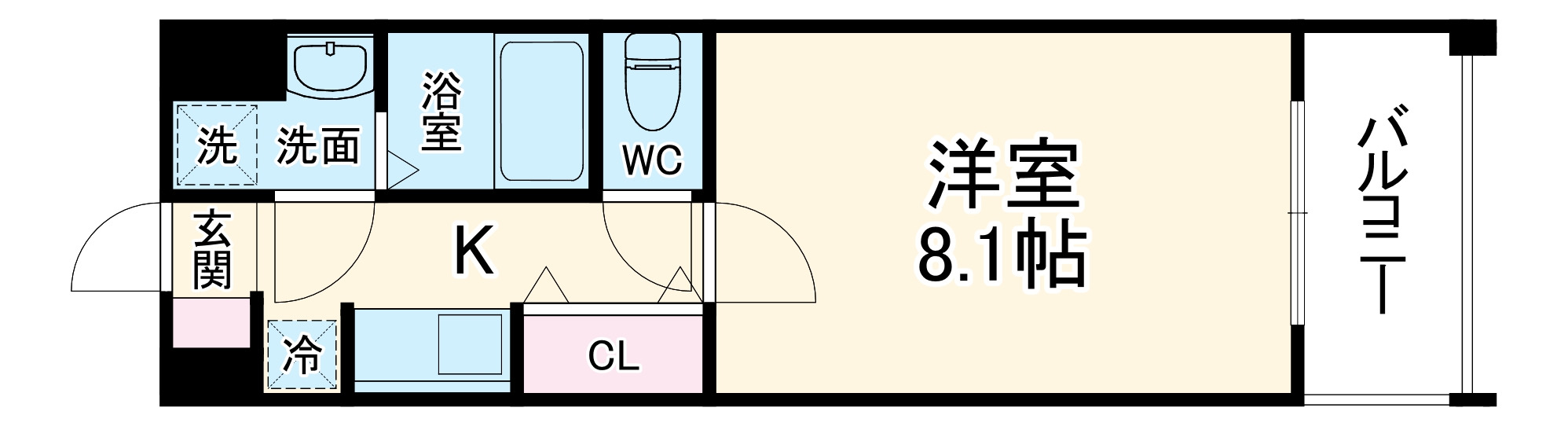 ベルフェリーク天満橋の間取り