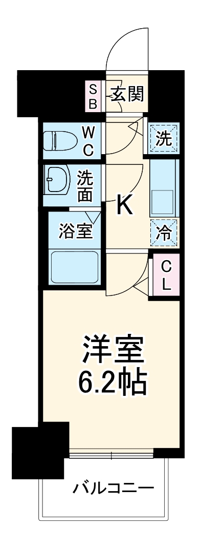 プレサンス扇町駅前の間取り