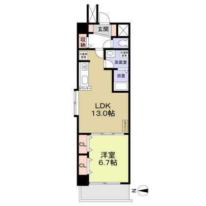 サクシード南森町の間取り