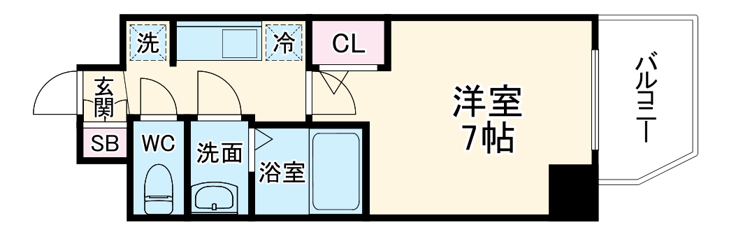 ビガーポリス400ヴァンヴェール天神橋の間取り