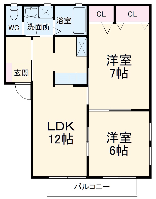 ハイツ明星新館壱号の間取り
