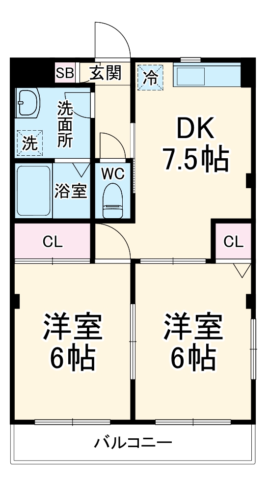 テラス英Ⅱの間取り