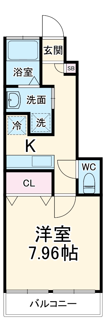 アンプルール リーブル 緑陽の間取り