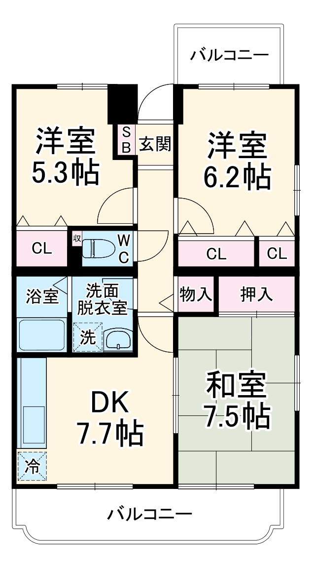 フランヴィエルジュの間取り