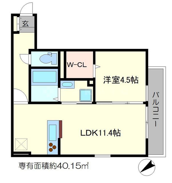 サンライズ上新庄の間取り