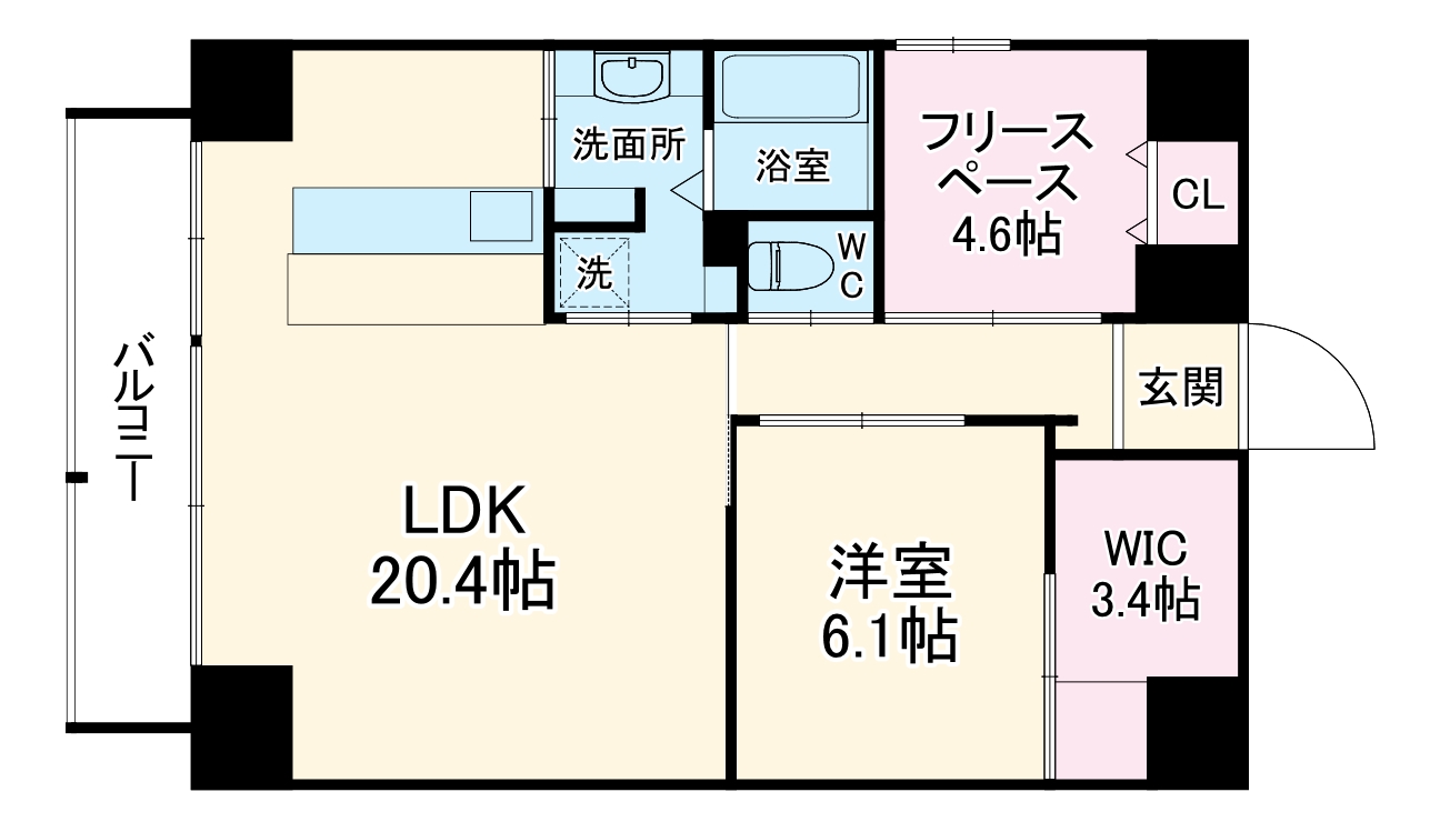 オービットステージ新町の間取り