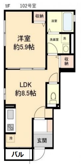 ブルーメ三軒家の間取り