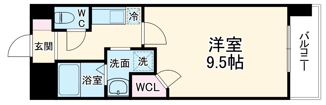 クラウンハイム北心斎橋フラワーコートの間取り