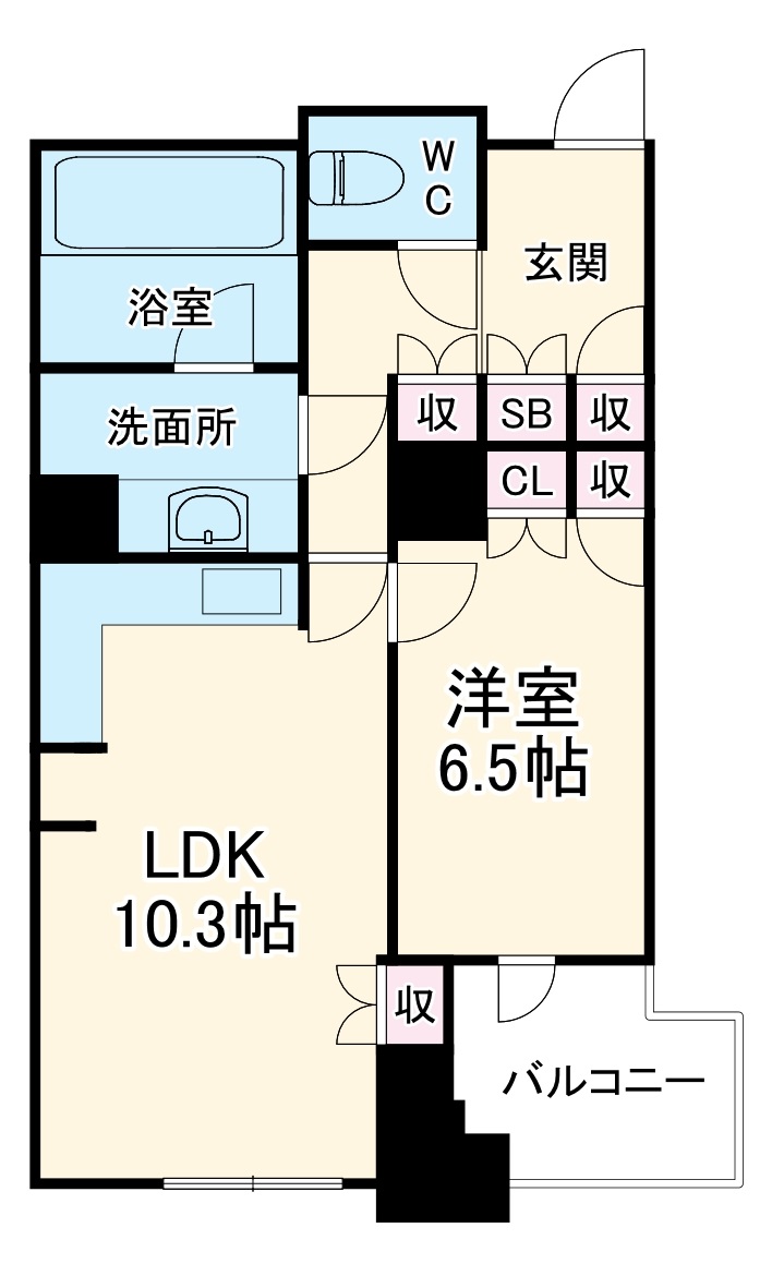 淀屋橋アップルタワーレジデンスの間取り