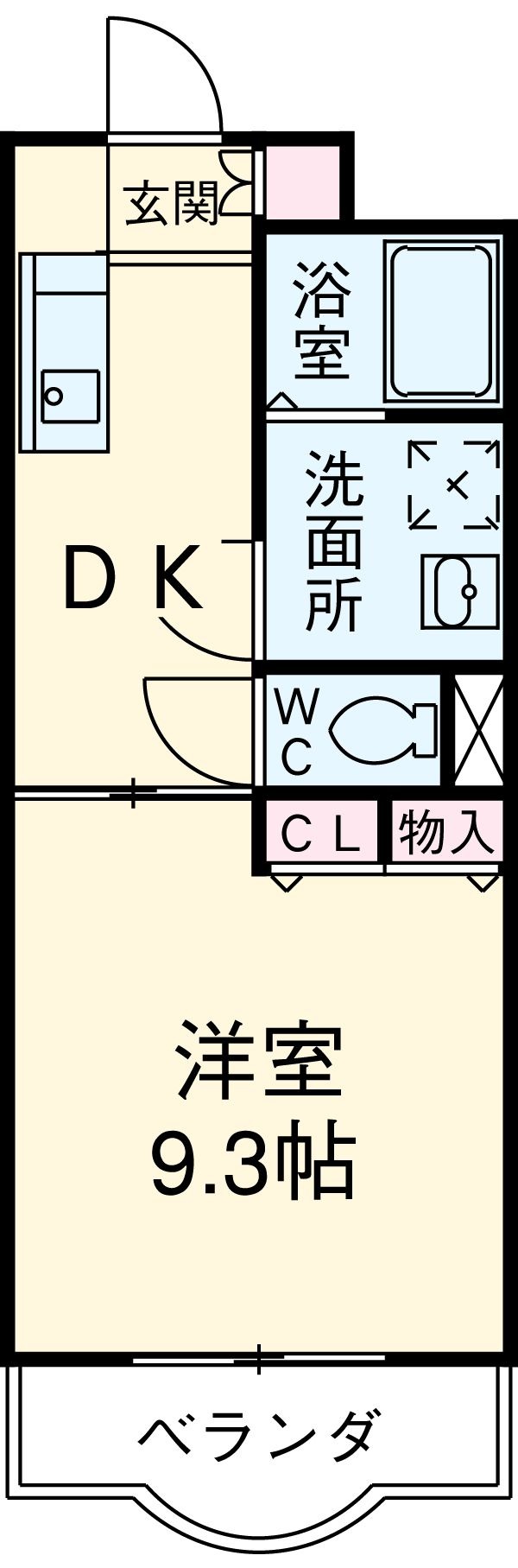 フォンティーヌ徳重の間取り