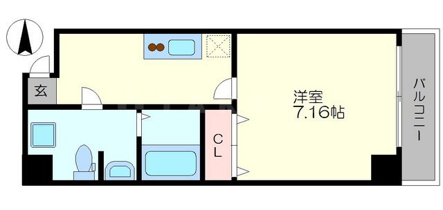 ロイヤルコート立売堀の間取り