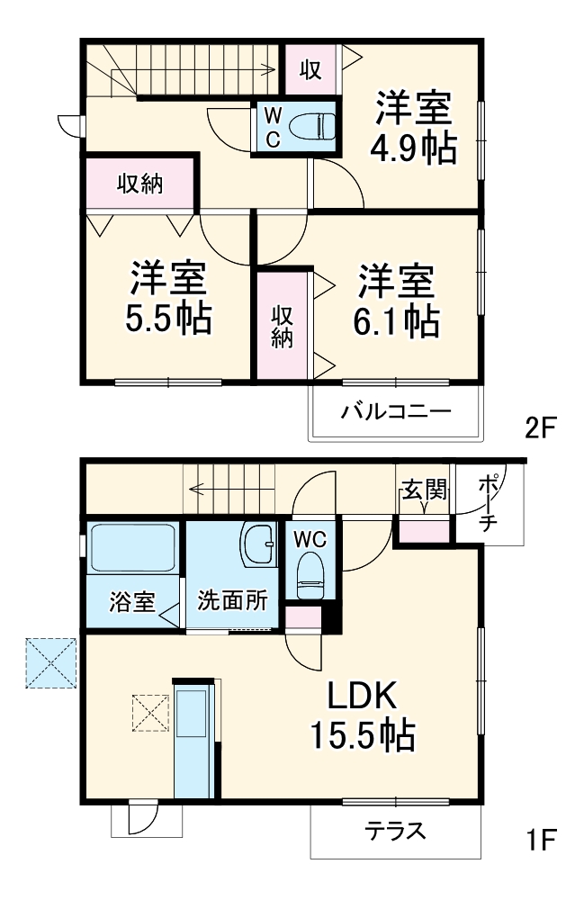 ビューパレス中通の間取り