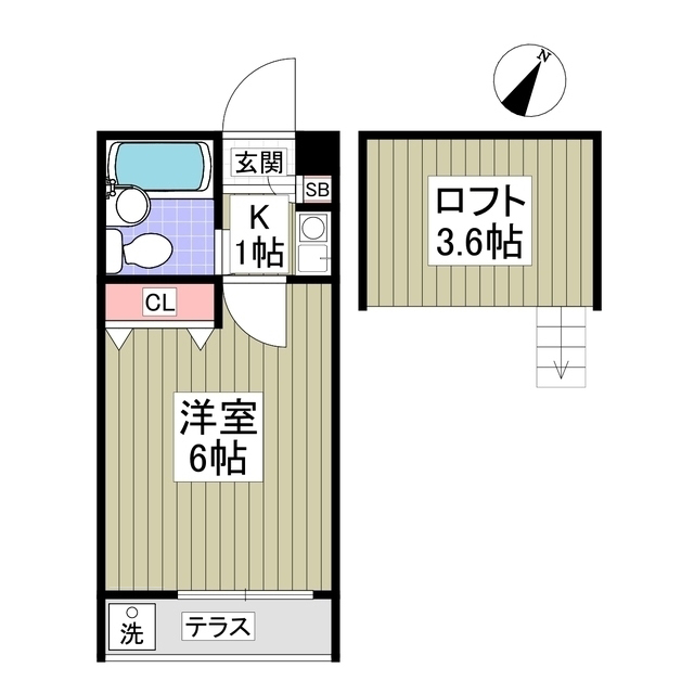 ジュネパレス松戸第６８・103号室の間取り